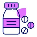 A customizable vector of pills jar, editable vector of medicine