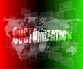 Customization word on digital binary touch screen