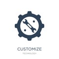 customize icon in trendy design style. customize icon isolated on white background. customize vector icon simple and modern flat