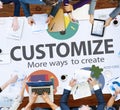 Customize Ideas Identity Individuality Innovation Personalize Co Royalty Free Stock Photo