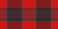 Customize plaid check pattern, occupation vector seamless textile. Cross texture fabric tartan background in red and dark colors Royalty Free Stock Photo