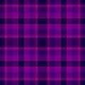 Customized fabric plaid seamless, age texture pattern textile. Multi vector background check tartan in purple and deep purple