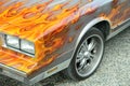 Customized flames on car