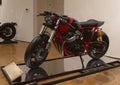 Customized Honda CB750 inline-four Racer by Rob Chappell in the Hass Moto Museum in Dallas.