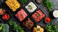 Customized meal kits designed for biohackers, focusing on nutrient-dense, functional foods that support optimized living Royalty Free Stock Photo