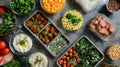 Customized meal kits designed for biohackers, focusing on nutrient-dense, functional foods that support optimized living Royalty Free Stock Photo