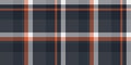 Customized pattern plaid fabric, old check background tartan. 20s seamless vector textile texture in dark and white colors