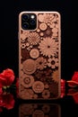 Customized phone case cnc machine crafting intricate design, showcasing customization possibilities