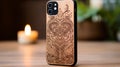 Customized phone case cnc machine crafting intricate design, showcasing customization possibilities