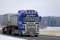 Customized Scania Transport Truck in Winter