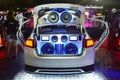 Customized sound system of Honda City at Bumper to Bumper 15 car show