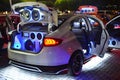 Customized sound system of Honda City at Bumper to Bumper 15 car show