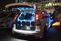 Customized sound system of Honda CRV suv at Bumper to Bumper 15 car show