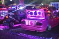 Customized sound system of Nissan Sentra at Bumper to Bumper 15 car show