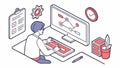 Customizing computer systems for optimal performance, vector design Generative AI Royalty Free Stock Photo