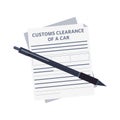 Customs Clearance Illustration Royalty Free Stock Photo