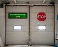 Customs control zone automatic gates Royalty Free Stock Photo