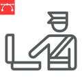 Customs inspection line icon