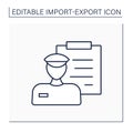 Customs line icon