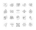 Customs line icons, signs, vector set, outline illustration concept