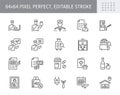 Customs line icons. Vector illustration include icon - inspector, luggage, permission, allowance, declaration, import