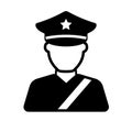 Customs officer silhouette icon. Clipart image