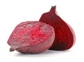 Cut beet on white background Royalty Free Stock Photo