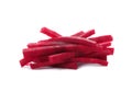 Cut beet on white backgroun Royalty Free Stock Photo