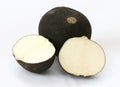 Cut black radish halves Royalty Free Stock Photo