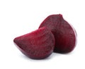 Cut boiled beet on white background Royalty Free Stock Photo