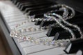 Beads on the piano