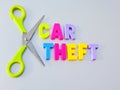 Cut car theft Royalty Free Stock Photo