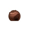 Cut chocolate candy, sweet cocoa dessert realistic vector illustration
