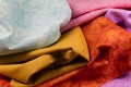 Cut cloth fabric decorative colorful folded