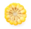 Cut corn cob on white background Royalty Free Stock Photo
