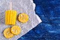 Cut corn on the cob Royalty Free Stock Photo