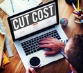 Cut Cost Reduce Recession Deficit Economy FInance Concept