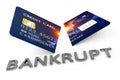 Cut credit card bankrupt Royalty Free Stock Photo