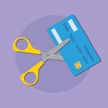 Cut credit card use scissors for better finance condition