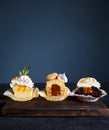 Cut of cupcakes with different stuff