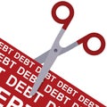 Cut debt concept Royalty Free Stock Photo
