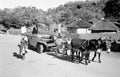 A cut down car in Mochudi makes an excellent donkey cart. Royalty Free Stock Photo