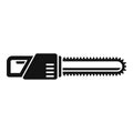 Cut electric saw icon simple vector. Chainsaw tool