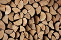 Cut firewood stack logs as pattern Royalty Free Stock Photo