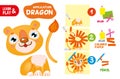 Cut Glue Lion Kid Color Paper Application Game
