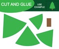 Cut and glue to create Christmas tree. Royalty Free Stock Photo