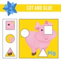 Cut and glue worksheet. Game for kids. Education developing worksheet