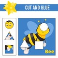 Cut and glue worksheet. Game for kids. Education developing worksheet