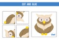 Cut and glue worksheet. Game for kids. Education developing worksheet