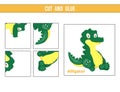 Cut and glue worksheet. Game for kids. Education developing worksheet